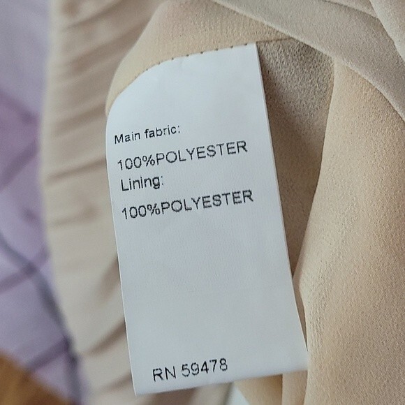 Magari Taupe Pleated Sleeveless Dress with Sequins Top. Size Large. - Picture 12 of 13